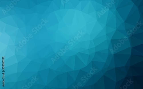 Dark BLUE vector shining triangular background. Modern geometrical abstract illustration with gradient. Completely new template for your business design.