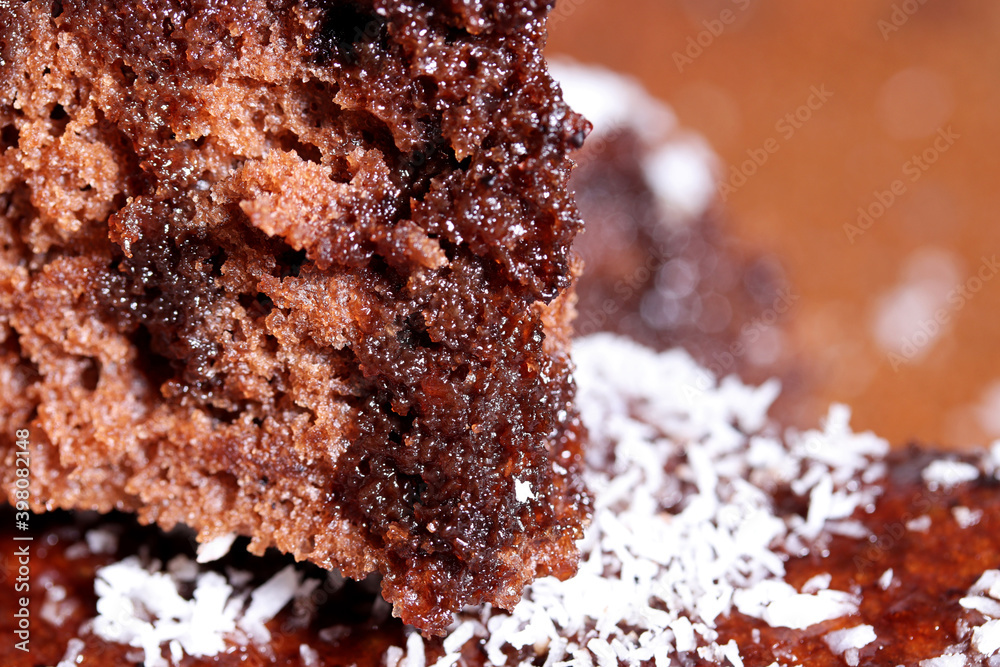 Fototapeta premium close up of a chocolate cake