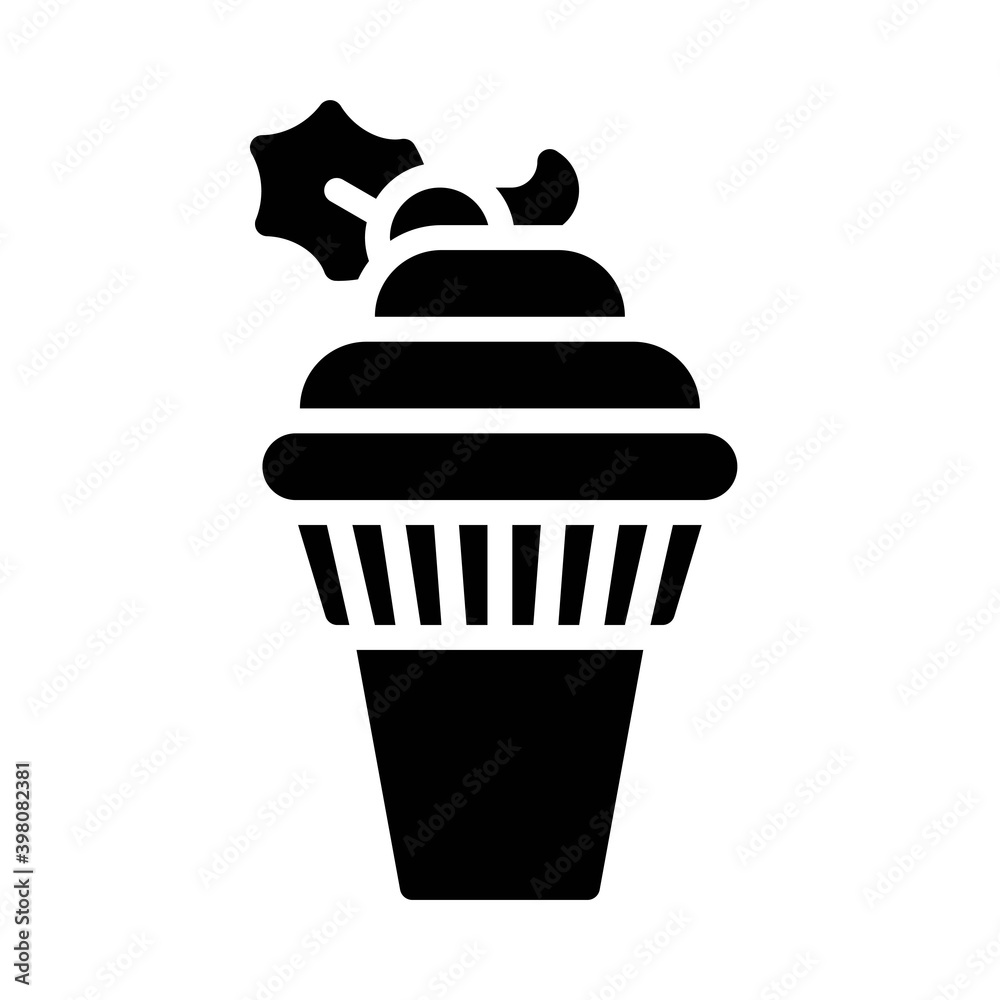 Soft serve icon, Christmas food and drink vector Soft serve icon, Christmas food and drink vector