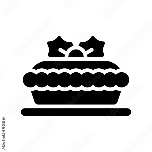 Mince pie icon, Christmas food and drink vector