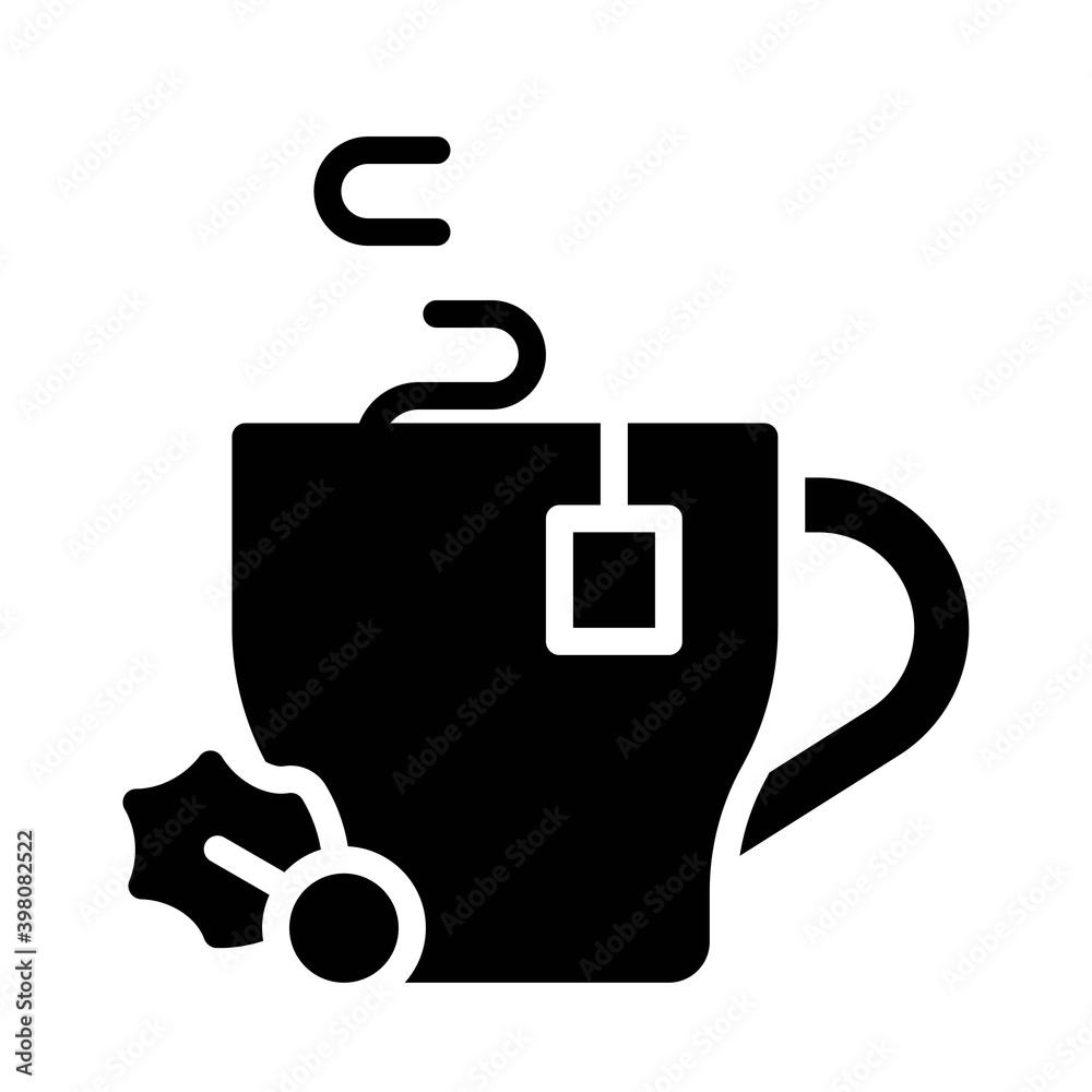 Christmas tea icon, Christmas food and drink vector Christmas tea icon, Christmas food and drink vector