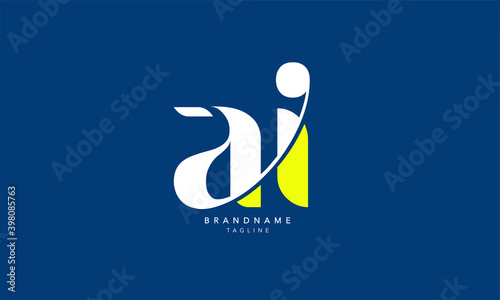 Alphabet letters Initials Monogram logo AI, IA, A and I