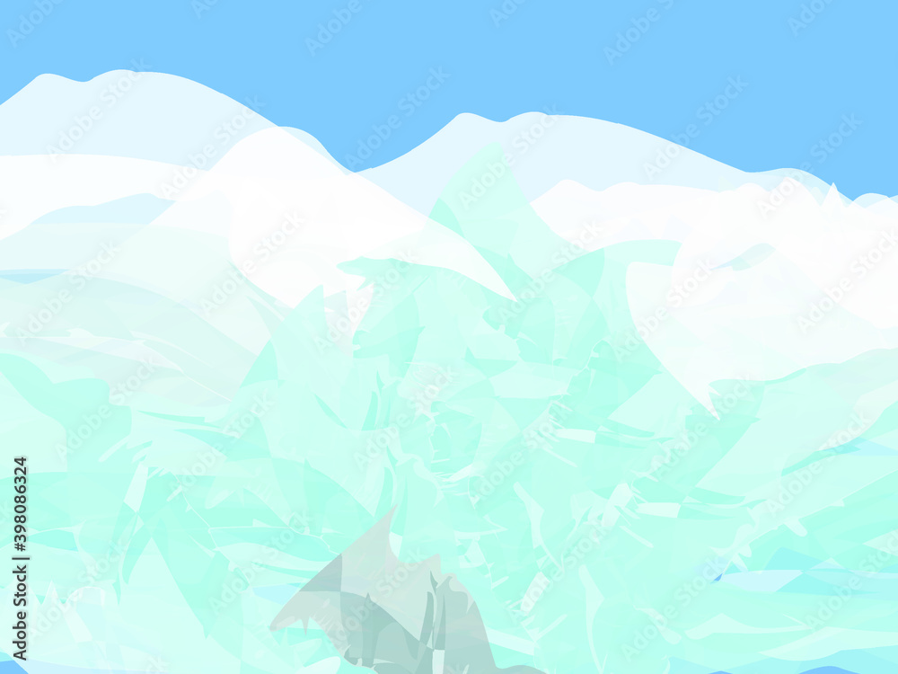 High mountains covered with snow and glaciers
High mountains covered with snow and glaciers