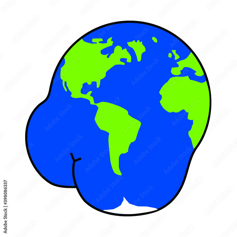earth globe with rear or behind on white background, vector illustration earth globe with rear or behind on white background, vector illustration