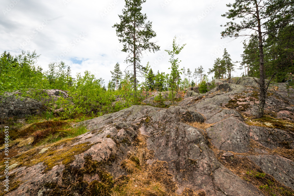 View of the mount Hiidenvuori in Karelia View of the mount Hiidenvuori in Karelia