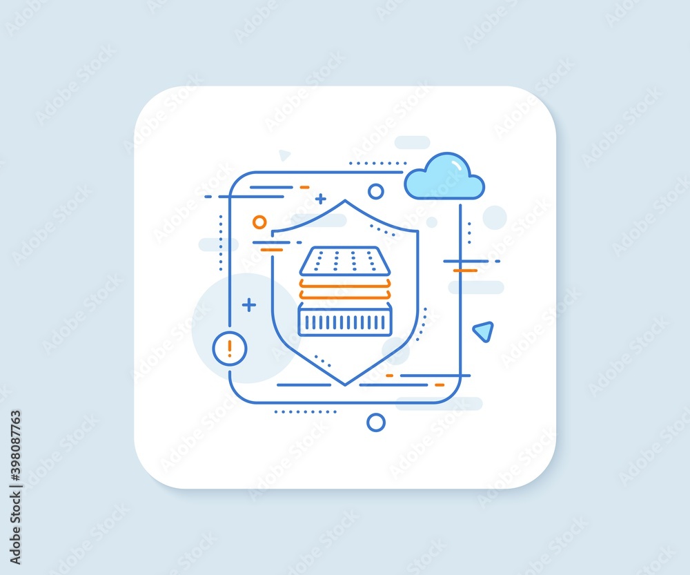 Deluxe mattress line icon. Abstract vector button. Luxury orthopedic pad sign. Breathable sleep bed symbol. Deluxe mattress line icon. Protect shield concept. Vector Deluxe mattress line icon. Abstract vector button. Luxury orthopedic pad sign. Breathable sleep bed symbol. Deluxe mattress line icon. Protect shield concept. Vector