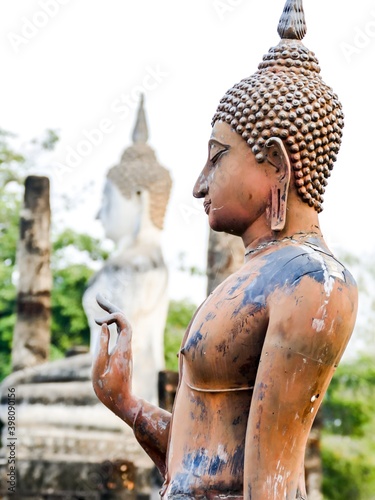 Photography statue of buddha in thailand, digital photo picture as a background