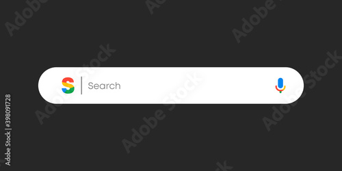 Google Search button vector on dark background