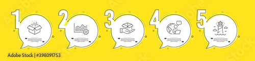 Operational excellence, Open box and Hold box line icons set. Timeline process infograph. Lighthouse sign. Corporate business, Delivery package, Delivery parcel. Beacon tower. Industrial set. Vector