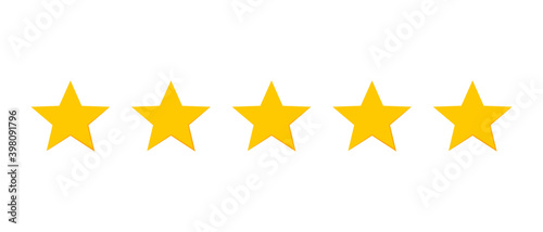 Five stars rating button vector illustration