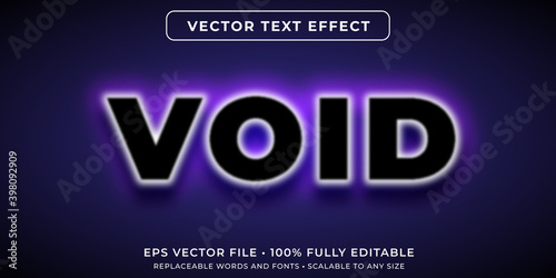 Editable text effect - void space style
