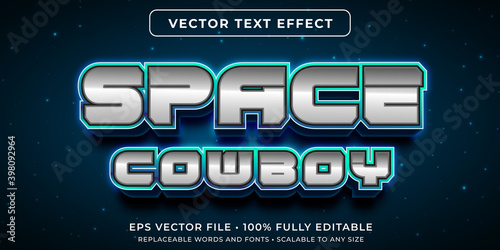 Editable text effect - outer space text style