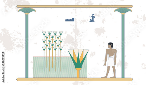 Ancient Egypt set of illustration, group of people. Egypt murals, Ancient Egypt people, people of the Nyle