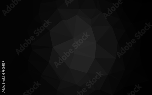 Dark Silver, Gray vector low poly cover. Modern geometrical abstract illustration with gradient. New texture for your design.
