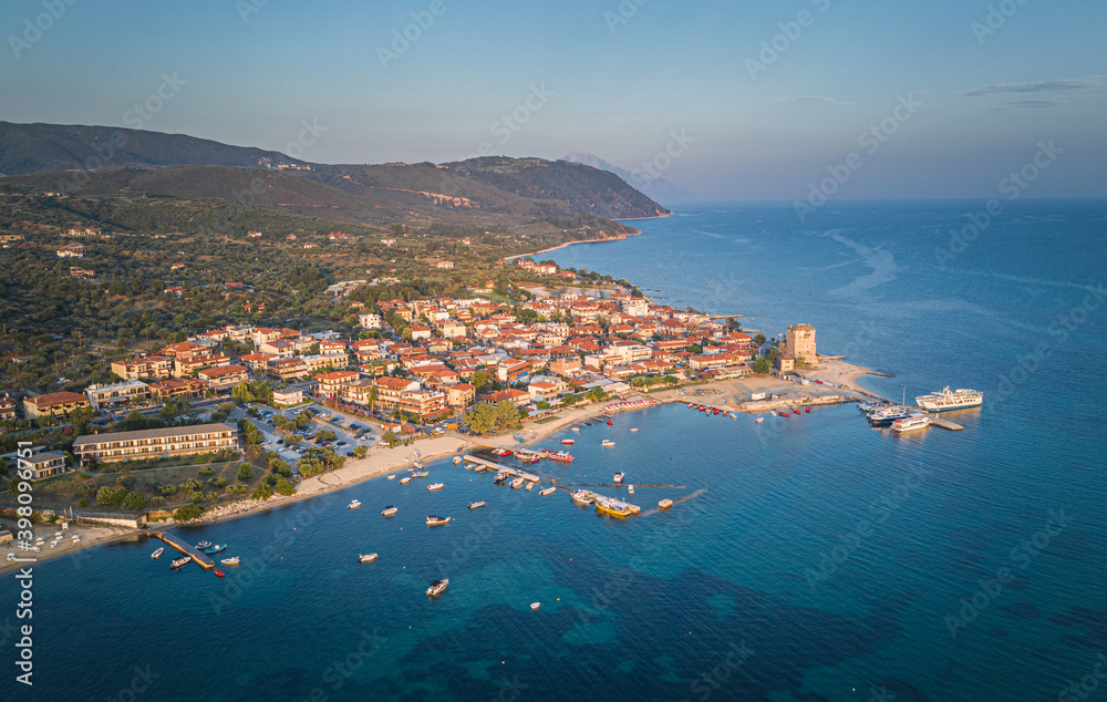 Ouranoupolis tower in Chalkidiki, Greece