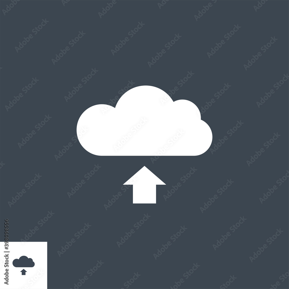 Cloud Storage related vector glyph icon. Isolated on black background. Vector illustration. Cloud Storage related vector glyph icon. Isolated on black background. Vector illustration.