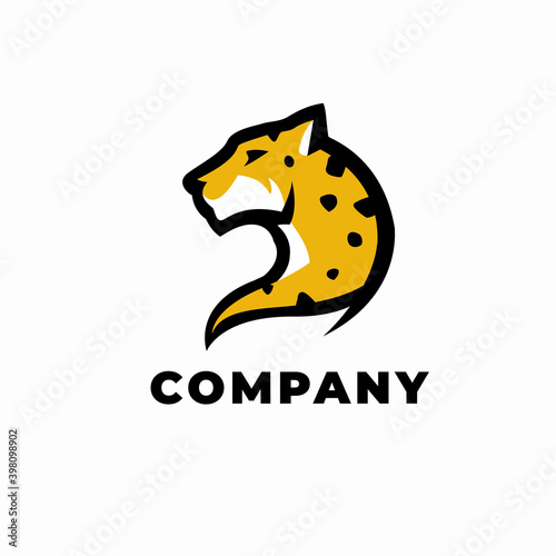 Abstract Leopard Vector Logo Design 