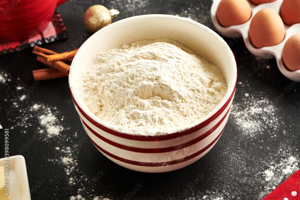 Flour and Ingredients for Holiday Baking