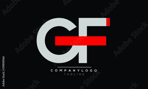 GF initials monogram letter text alphabet logo design