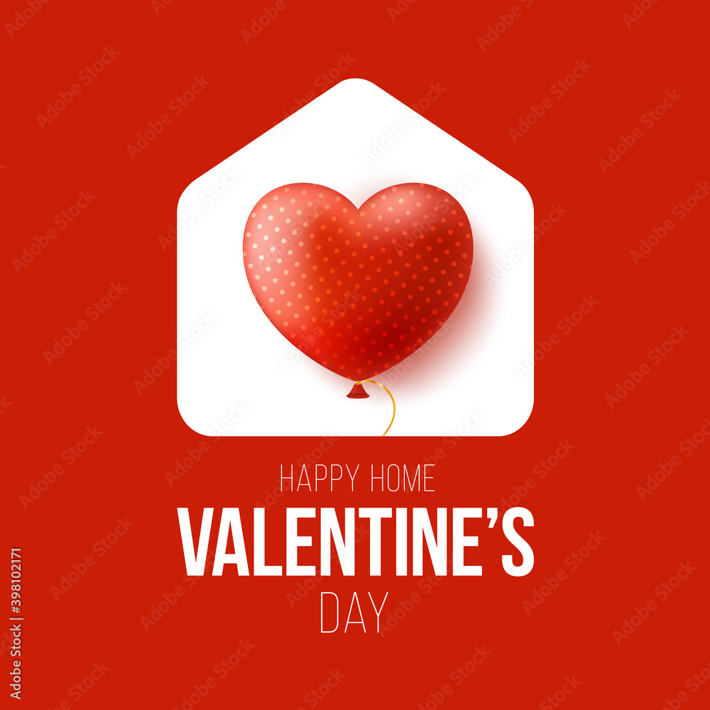Happy Home Valentine day Card with Funny Vector Minimalist Icon. staying at home badge in Quarantine. Covid Reaction. Happy Home Valentine day Card with Funny Vector Minimalist Icon. staying at home badge in Quarantine. Covid Reaction.