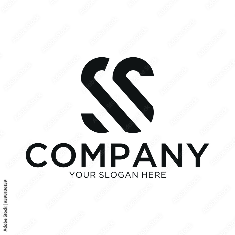 Design Logo SS Letter Monogram Modern Minimalism logo design vector template on a white background. Design Logo SS Letter Monogram Modern Minimalism logo design vector template on a white background.