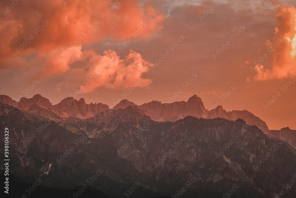 Mountain landscape, North face of Tymfi mountain, Greece