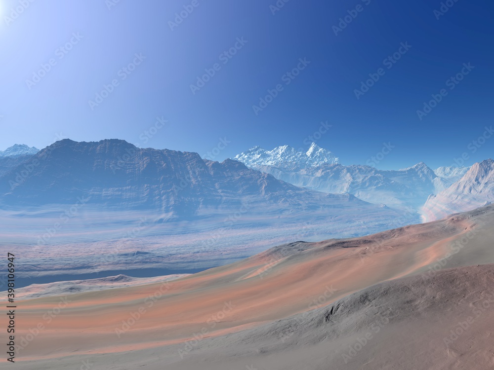 Naklejka premium A beautiful and inspirational mountain landscape