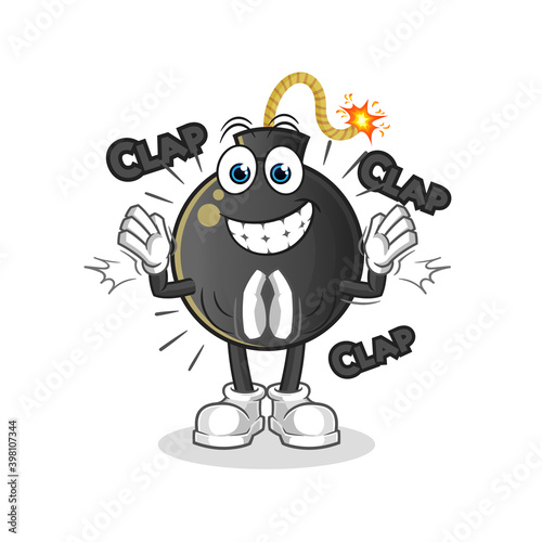 bomb applause illustration. character vector