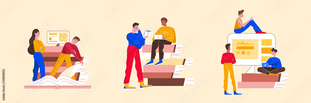 Education concept with students. Education concept with students.