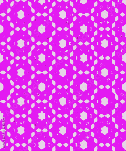 geometric pattern with pink frets