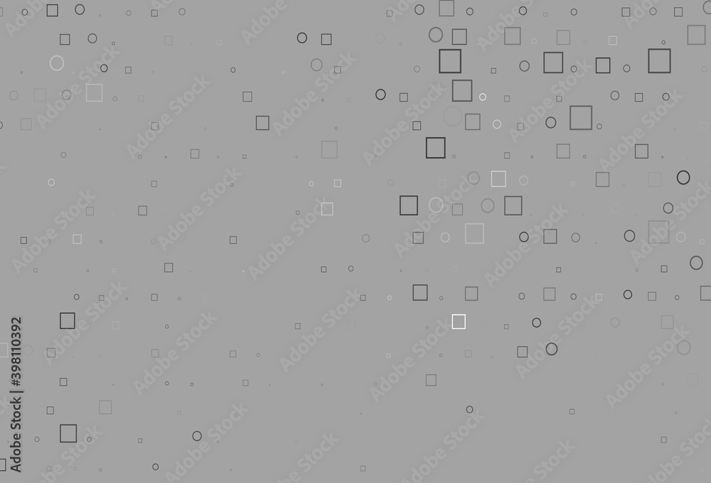 Light Silver, Gray vector layout with circle spots, cubes. Light Silver, Gray vector layout with circle spots, cubes.
