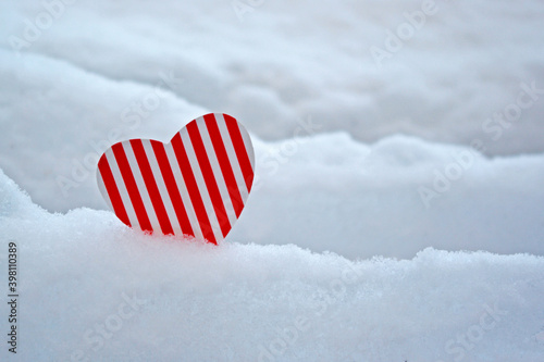 lonely heart in the snow photo
