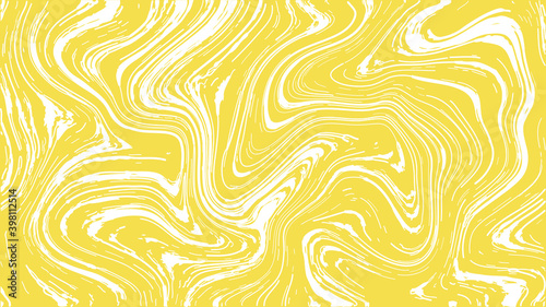 Illuminating Yellow Vector Marble Texture. 2021 Color Trend. Marbling Paper Background. Elegant Luxury Backdrop. Liquid Paint Swirled Pattern. Japanese Suminagashi or Turkish Ebru Technique. 9:16 HD