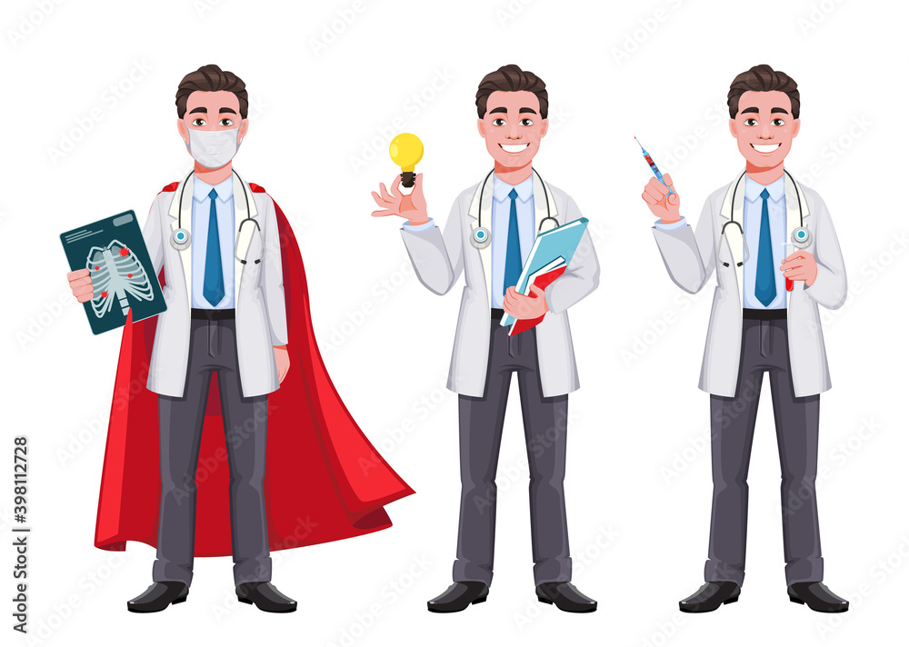 Handsome cheerful male doctor Handsome cheerful male doctor