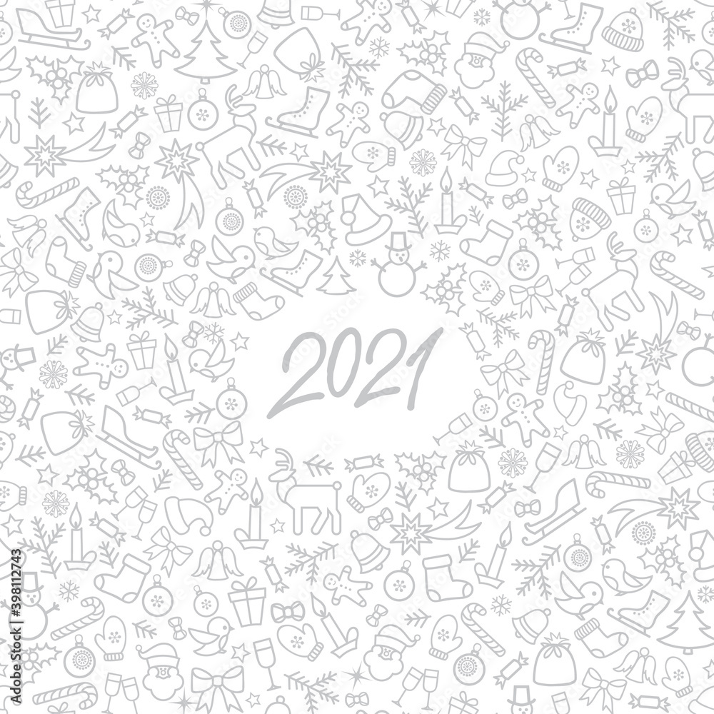 Christmas icon holiday background with numbers 2021. Happy New Year wallpaper. Winter holiday grunge greeting card design. Happy Winter Holiday Doodle Greeting Card with handwritten Lettering 2021 Christmas icon holiday background with numbers 2021. Happy New Year wallpaper. Winter holiday grunge greeting card design. Happy Winter Holiday Doodle Greeting Card with handwritten Lettering 2021