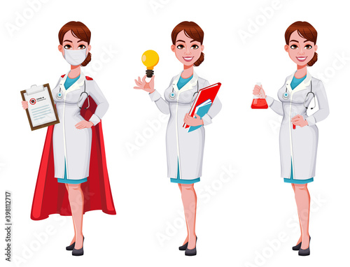 Beautiful young woman doctor
