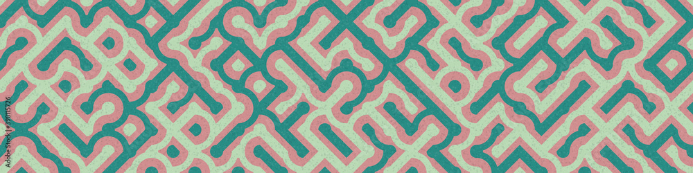 Fototapeta premium Abstract Geometric Pattern generative computational art illustration