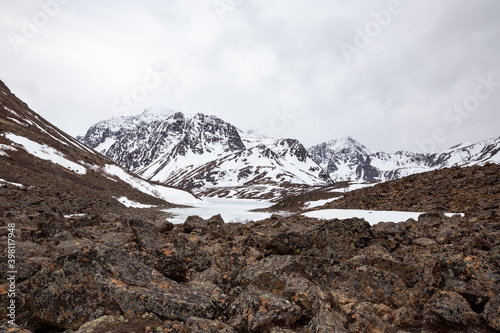Boulders in the mountains of Chugach State Park, Alaska