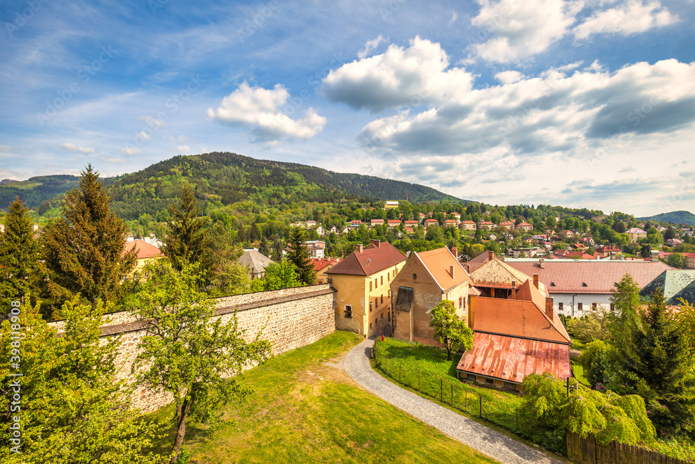 Historic building in Kremnica, important medieval mining town, Slovakia, Europe