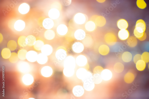 golden blurred lights for bokeh background, christmas background