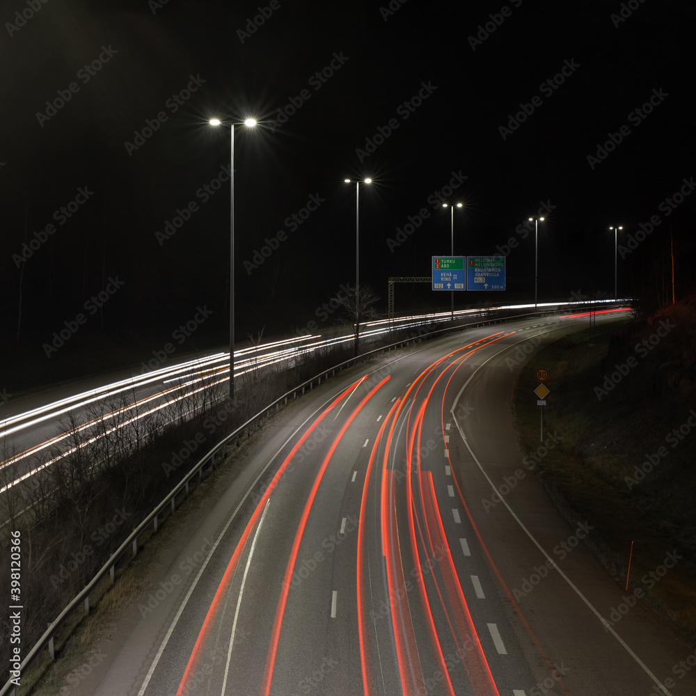 traffic in night traffic in night