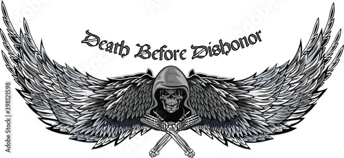 Death Before Dishonor. Skull