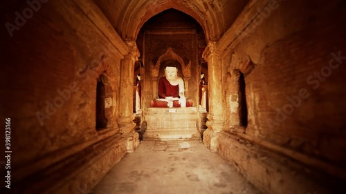 Interior of the ancient temples in Bagan eim ya kyaung Myanmar photo