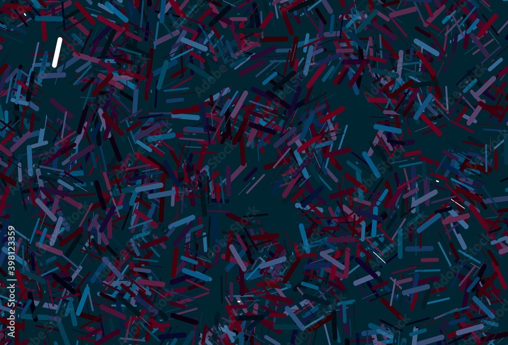 Dark green vector template with repeated sticks. Dark green vector template with repeated sticks.