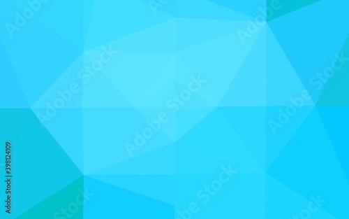 Light BLUE vector abstract polygonal texture. Colorful illustration in Origami style with gradient. The best triangular design for your business.