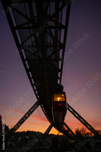 crane at night photo