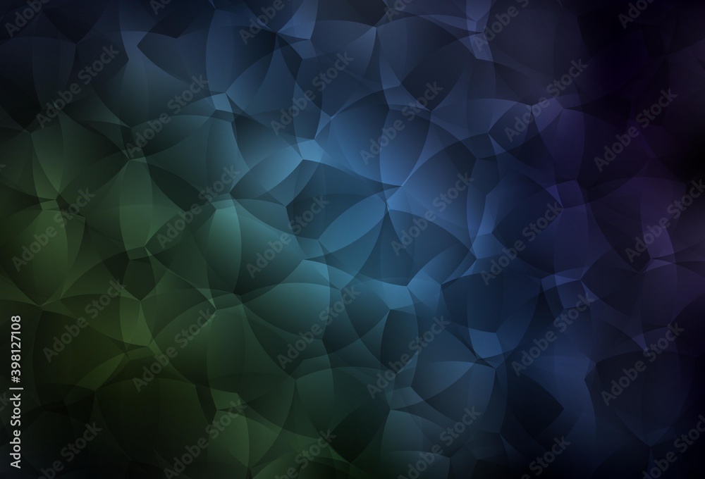 Obraz premium Dark Blue, Green vector texture with abstract forms.