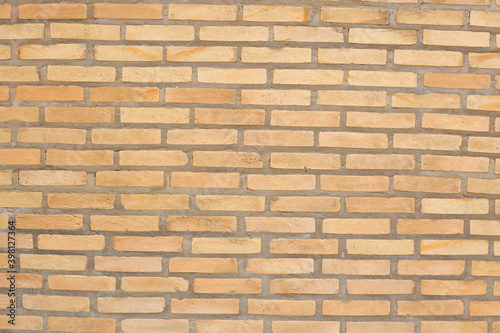 Brick wall in view for backgrounds and textures