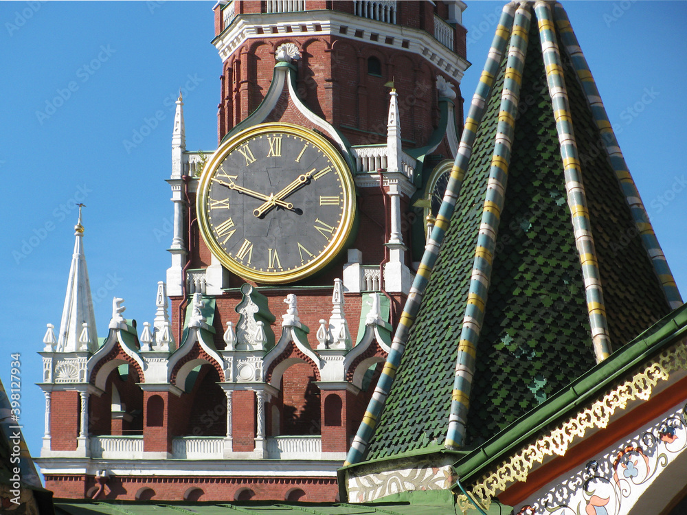 Russia. Moscow. The Red Square. St. Basil's Cathedral. Fragments.
