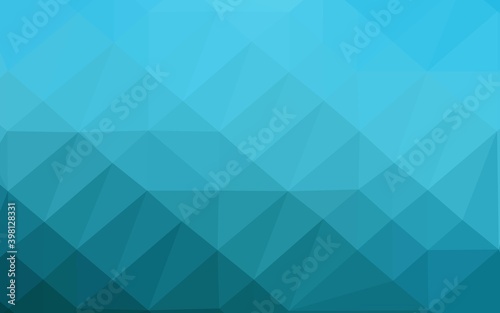 Light BLUE vector triangle mosaic texture. Shining illustration, which consist of triangles. Textured pattern for background.